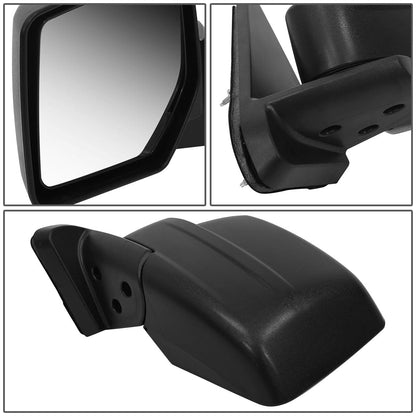 2007-2017 Jeep Patriot Manual Side Mirror - Left Textured Black