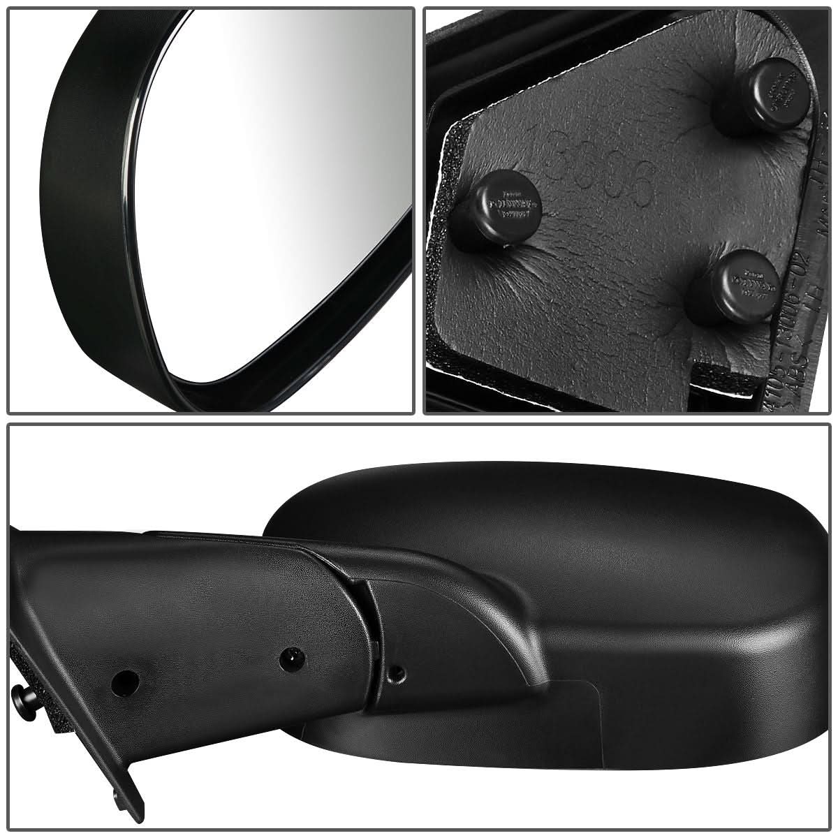98-02 Dodge Ram OEM Style Manual Side Mirror - Right Black
