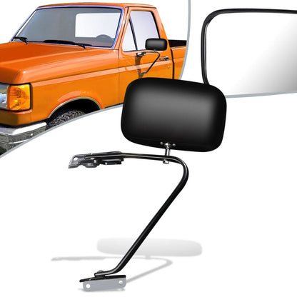 87-91 Ford F-150 Manual Side Mirror - Black