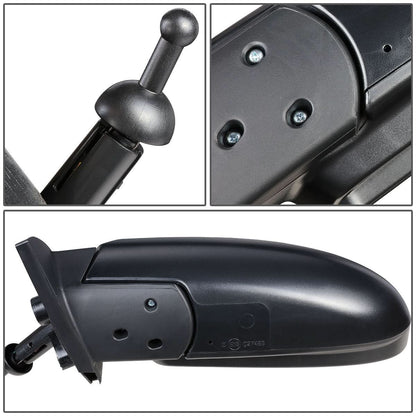 2006-2009 Hyundai Accent OEM Manual Side Mirror - Left Textured Black
