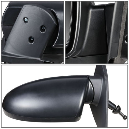 2006-2009 Hyundai Accent OEM Manual Side Mirror - Left Textured Black