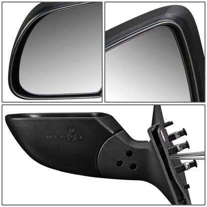 2012-2015 Nissan Versa OEM Manual Side Mirror - Textured Black Left