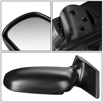 1998-2003 Toyota Sienna OEM Manual Side Mirror - Paintable Black Left