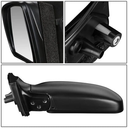 1998-2003 Toyota Sienna OEM Manual Side Mirror - Paintable Black Left