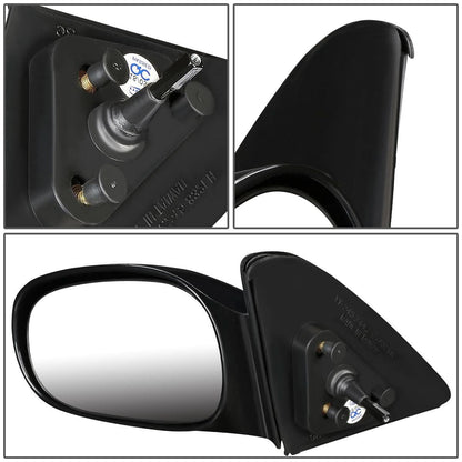 1998-2002 Toyota Corolla OEM Manual Mirror Paintable Black Left
