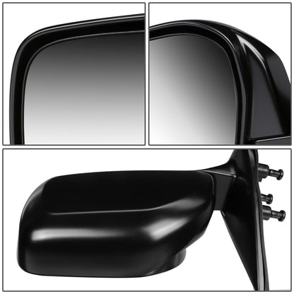 2000 Toyota Tacoma OEM Style Manual Side Mirror - Paintable Black Left