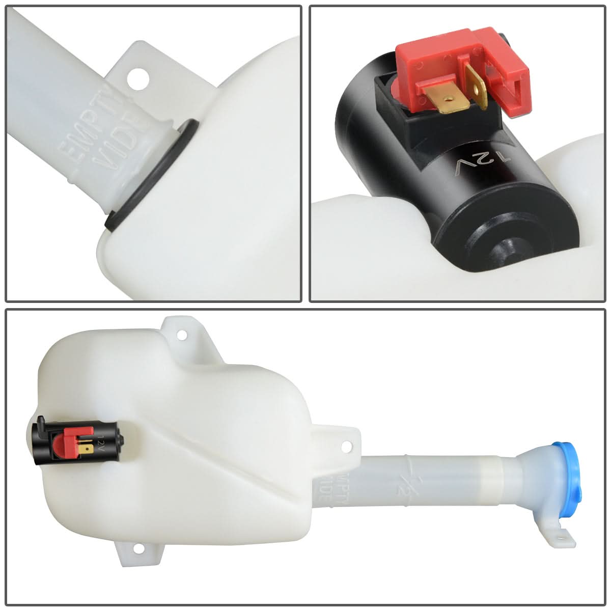 90-93 Honda Accord Windshield Washer Pump - White