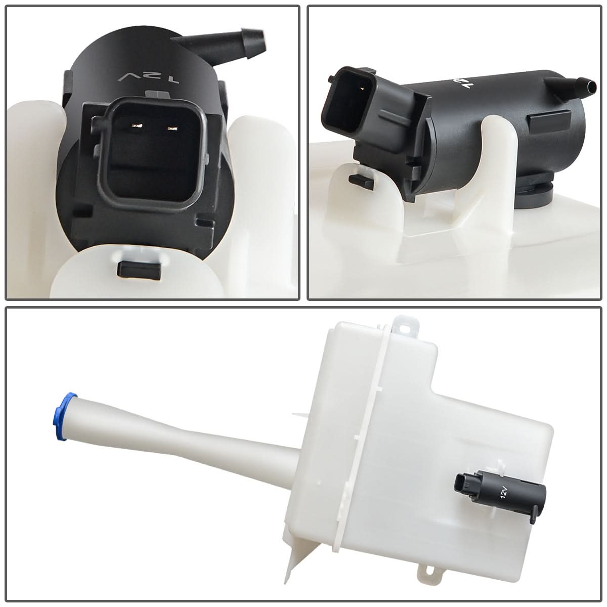 2007-2010 Hyundai Elantra Windshield Washer Pump Sedan White