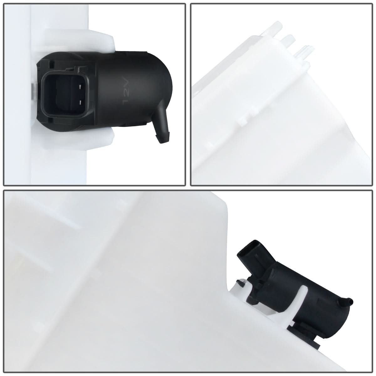 2006-2011 Kia Rio Windshield Washer Pump - Sedan Models White