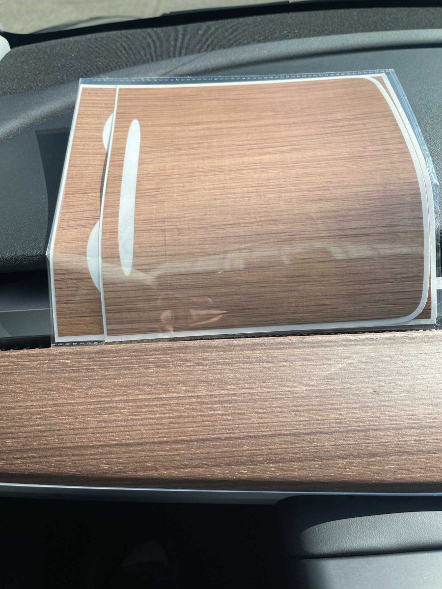 White Ash Stock Tesla Woodgrain | Tesla Center Console Wrap Kit | Model Y ’19-20