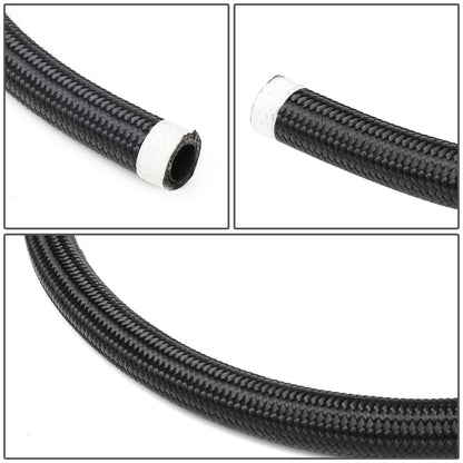 Universal Oil Feed Lines Kit - 40" Stainless Steel w/ 10AN Return
