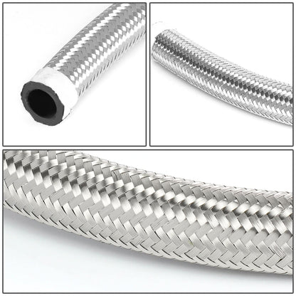Oil Feed Lines Kit Stainless Steel 40" with 10AN Return Drain Line