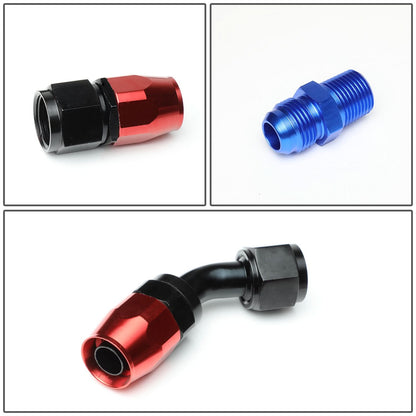 Oil Feed Lines Kit Stainless Steel 40" with 10AN Return Drain Line