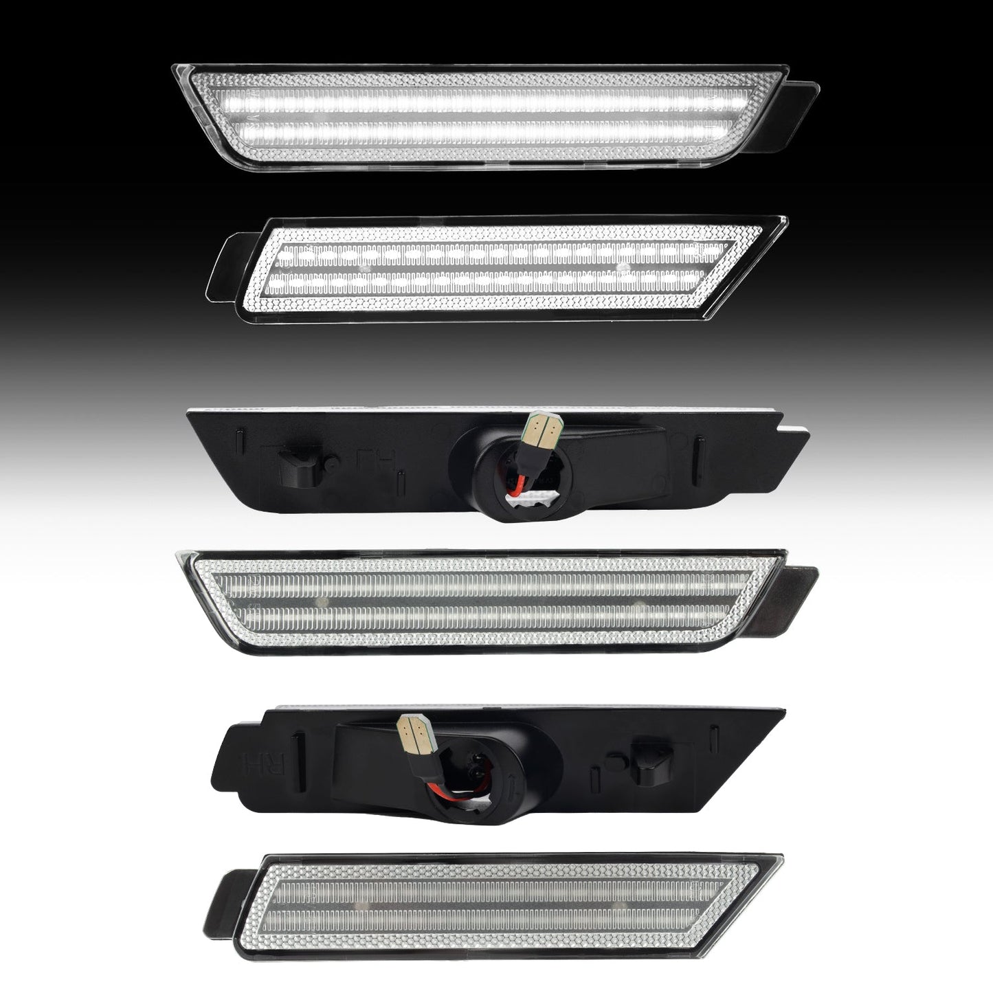 2010-2015 Chevrolet Camaro Clear White LED Side Markers Set