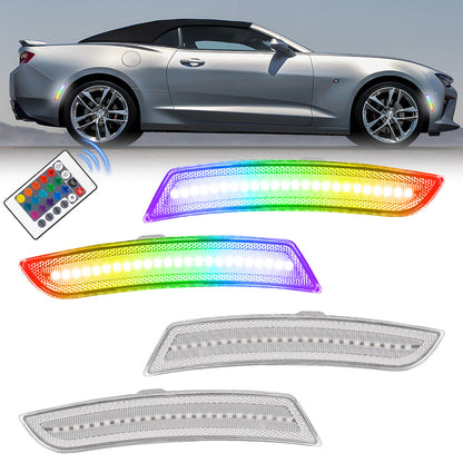 CAMARO 16-24 FRONT/REAR RGB DYNAMIC LED SIDE MARKERS w/ REMOTE