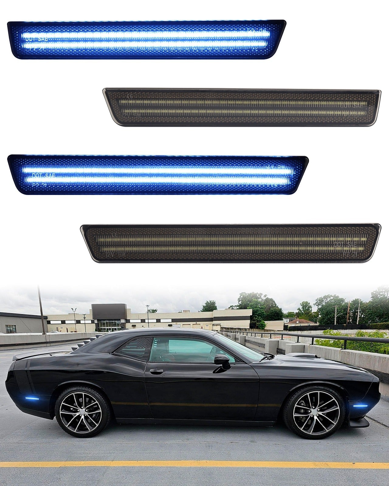 CHALLENGER 15-23 FRONT/REAR SMOKED LED SIDE MARKERS