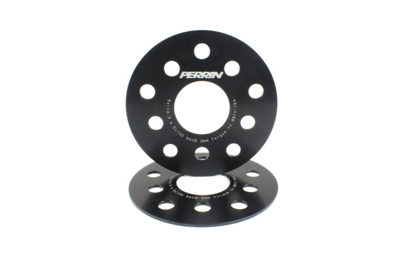 Perrin [15-25 WRX, 05-21 STI, 15-22 Outback, 15-22 Legacy, 19-22 Forester] 3mm Wheel Spacers Black | PSP-WHL-103BK