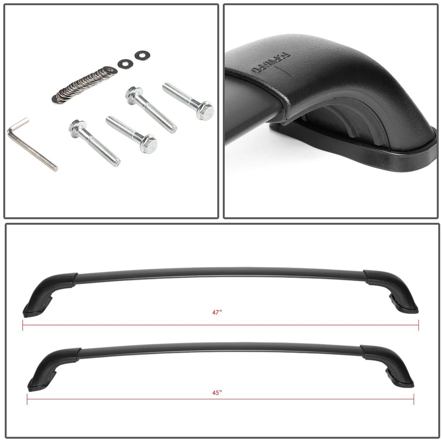 14-18 Toyota Highlander Roof Rack Cross Bars - Aluminum
