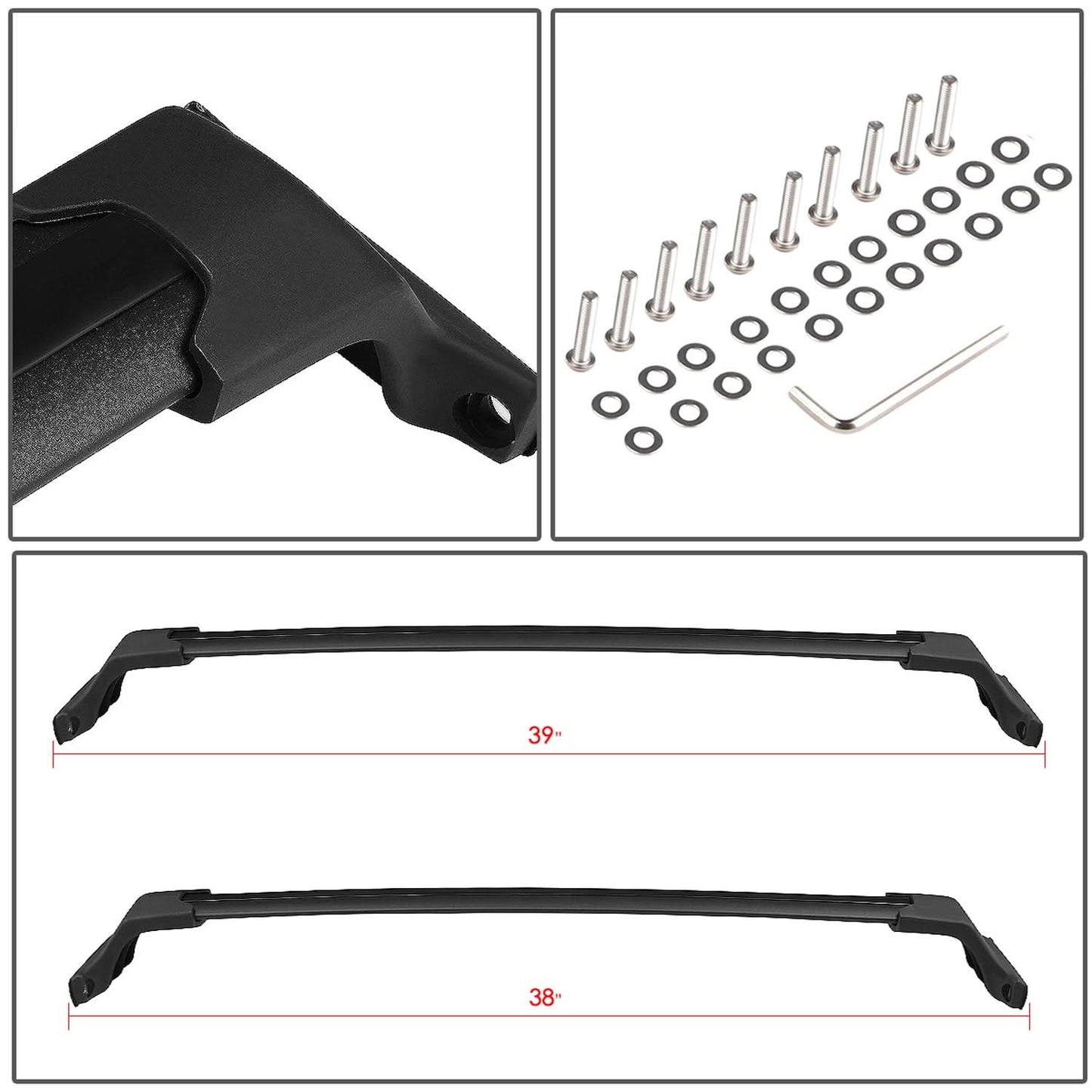 2016-2018 Buick Envision Roof Rack Cross Bars Aluminum