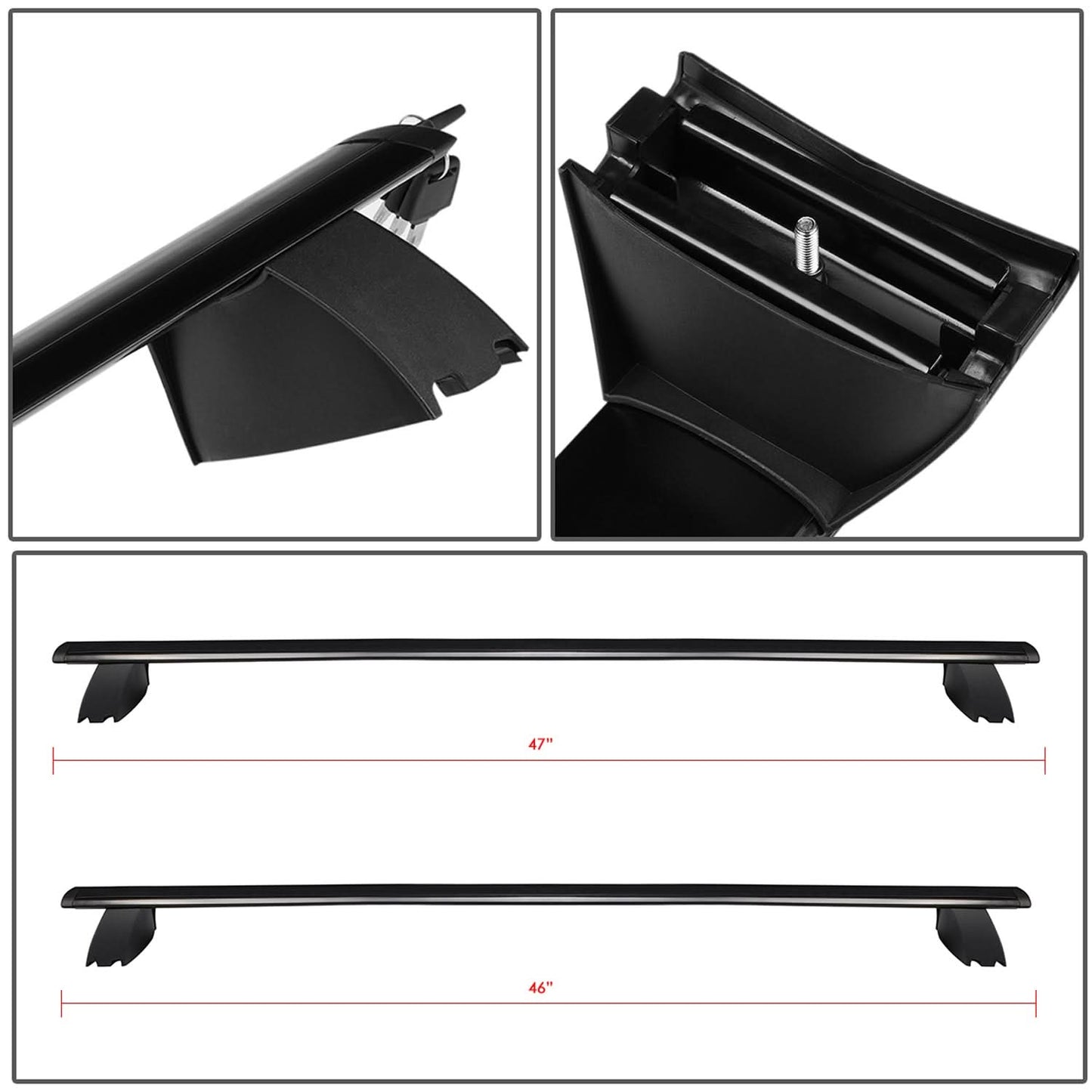 2011-2018 Jeep Grand Cherokee Roof Rack Cross Bars Aluminum