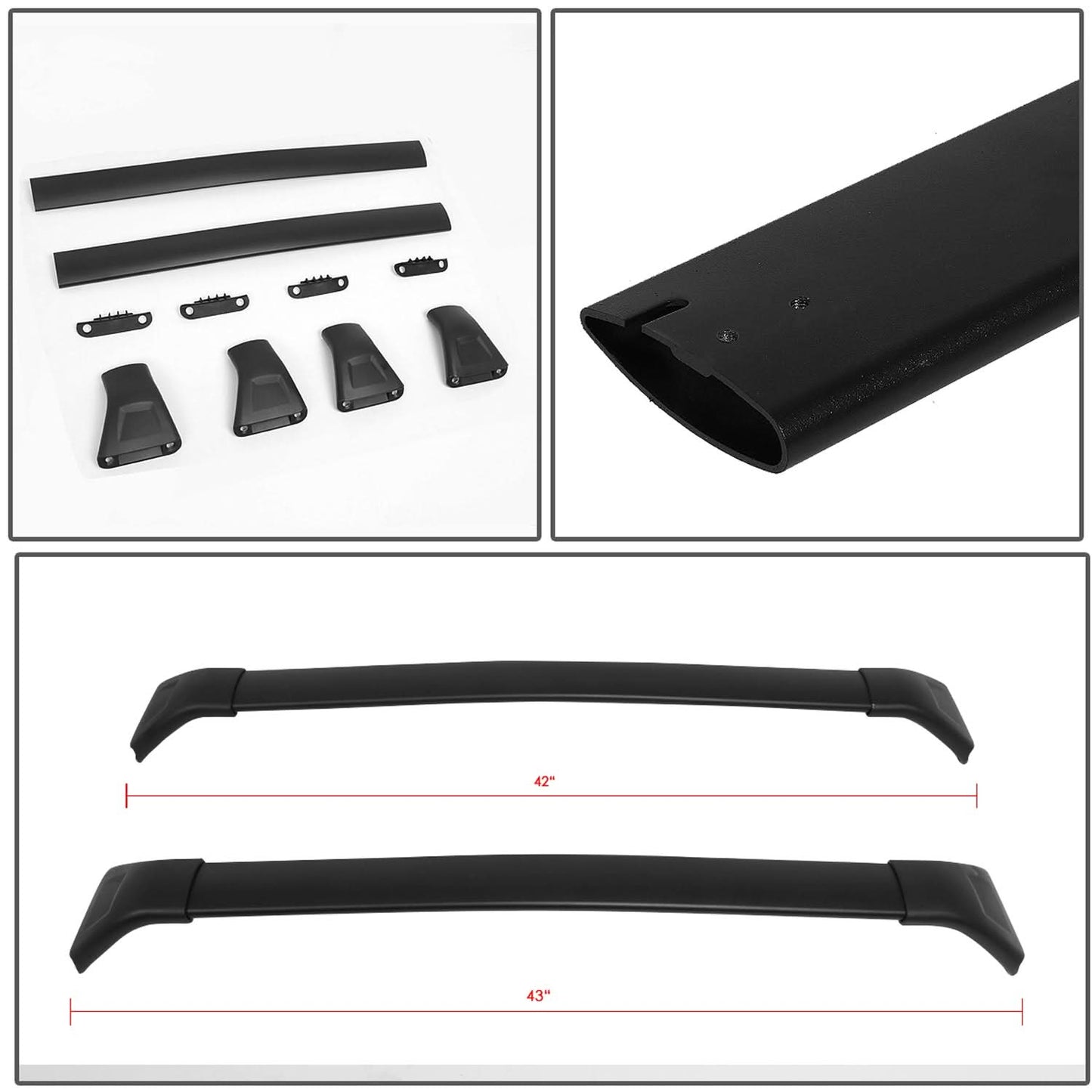 17-18 Mazda CX-5 Roof Rack Cross Bars - Aluminum