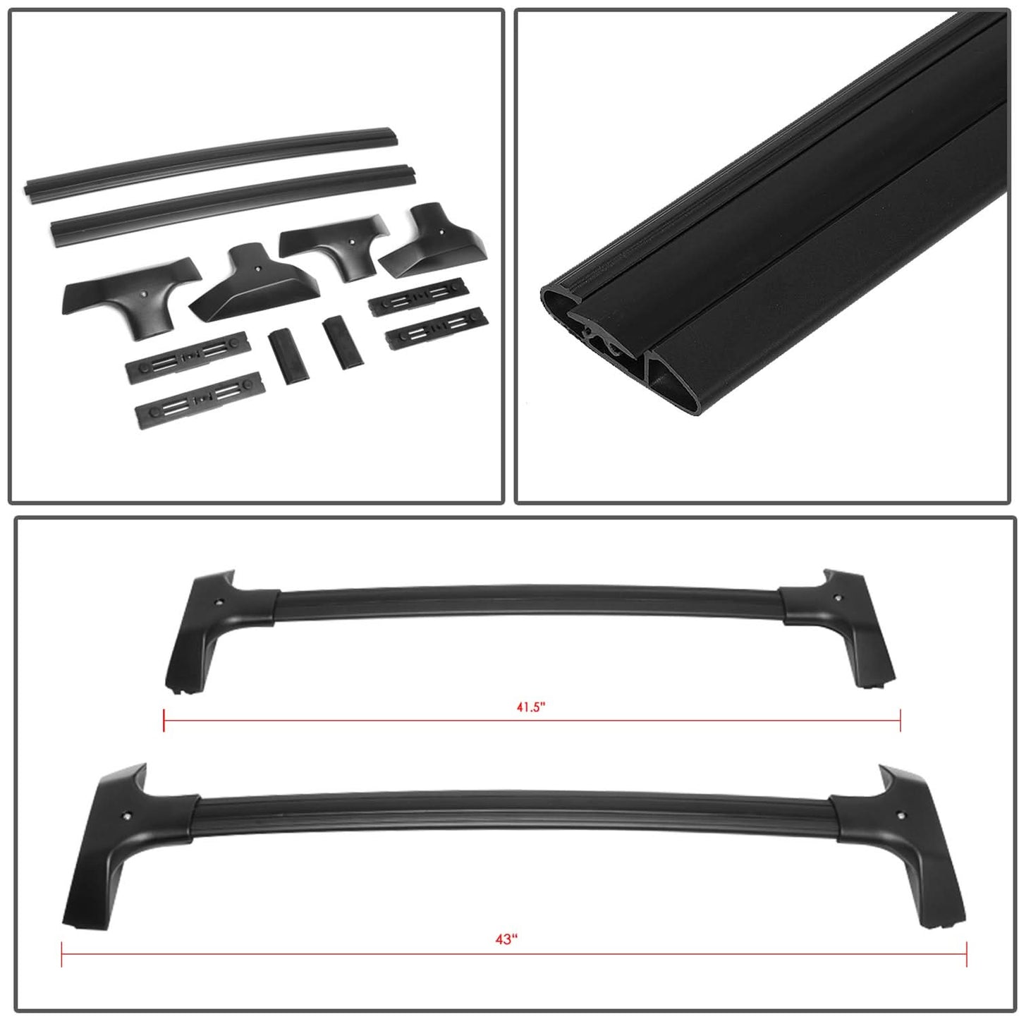 09-17 Chevrolet Traverse OE Style Roof Rack Cross Bar - Aluminum