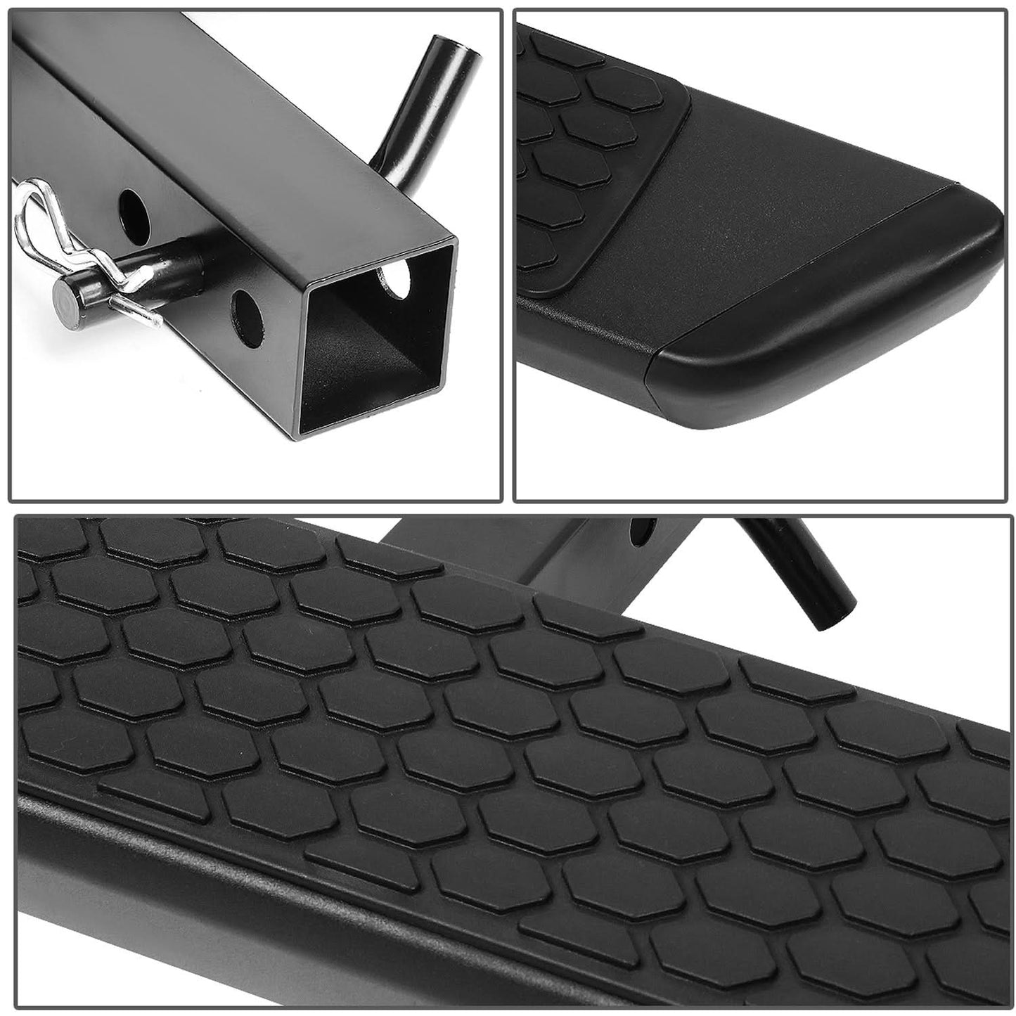6 Inch Black Aluminum Hitch Step
