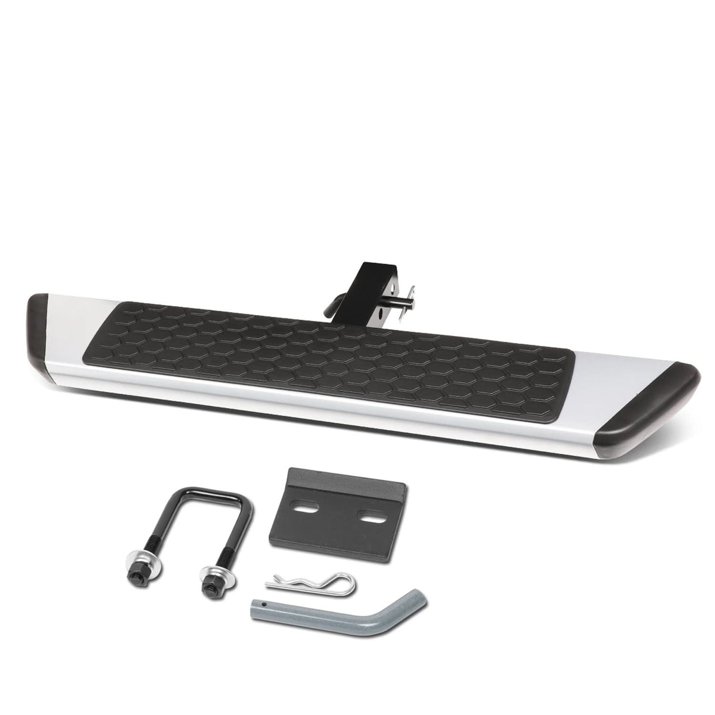 6 Inch Aluminum Hitch Step - Silver