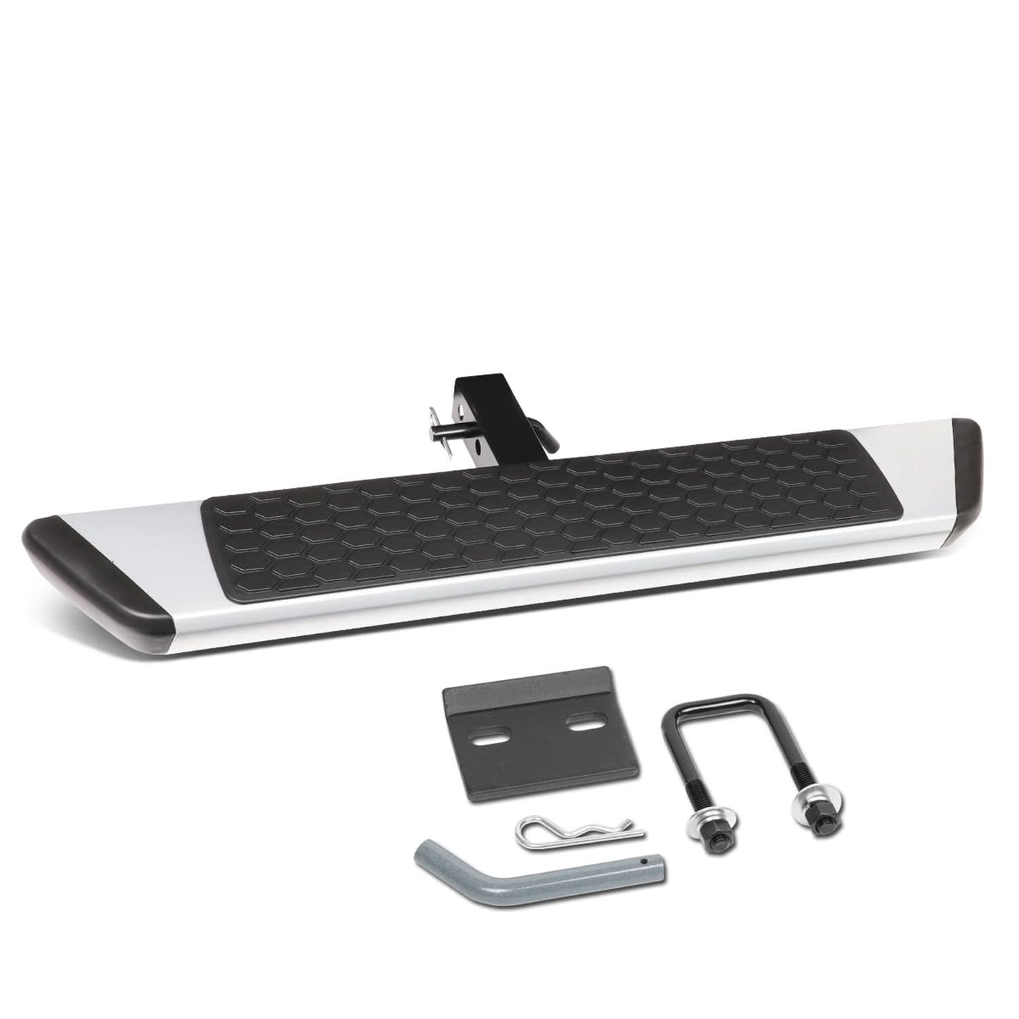 6 Inch Aluminum Hitch Step - Silver