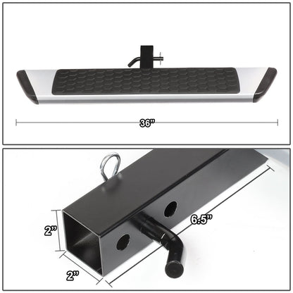 6 Inch Aluminum Hitch Step - Silver
