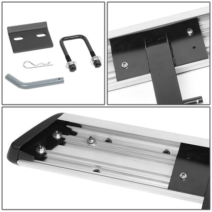 6 Inch Aluminum Hitch Step - Silver