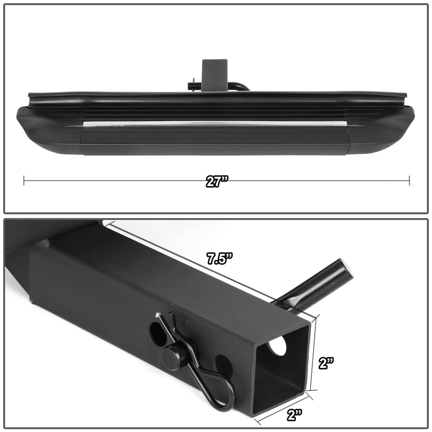 4 Inch Hitch Step - 68CM - Black
