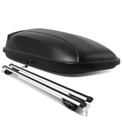 Universal Roof Rack Cross Bars + Cargo Box Set - 120CM Black