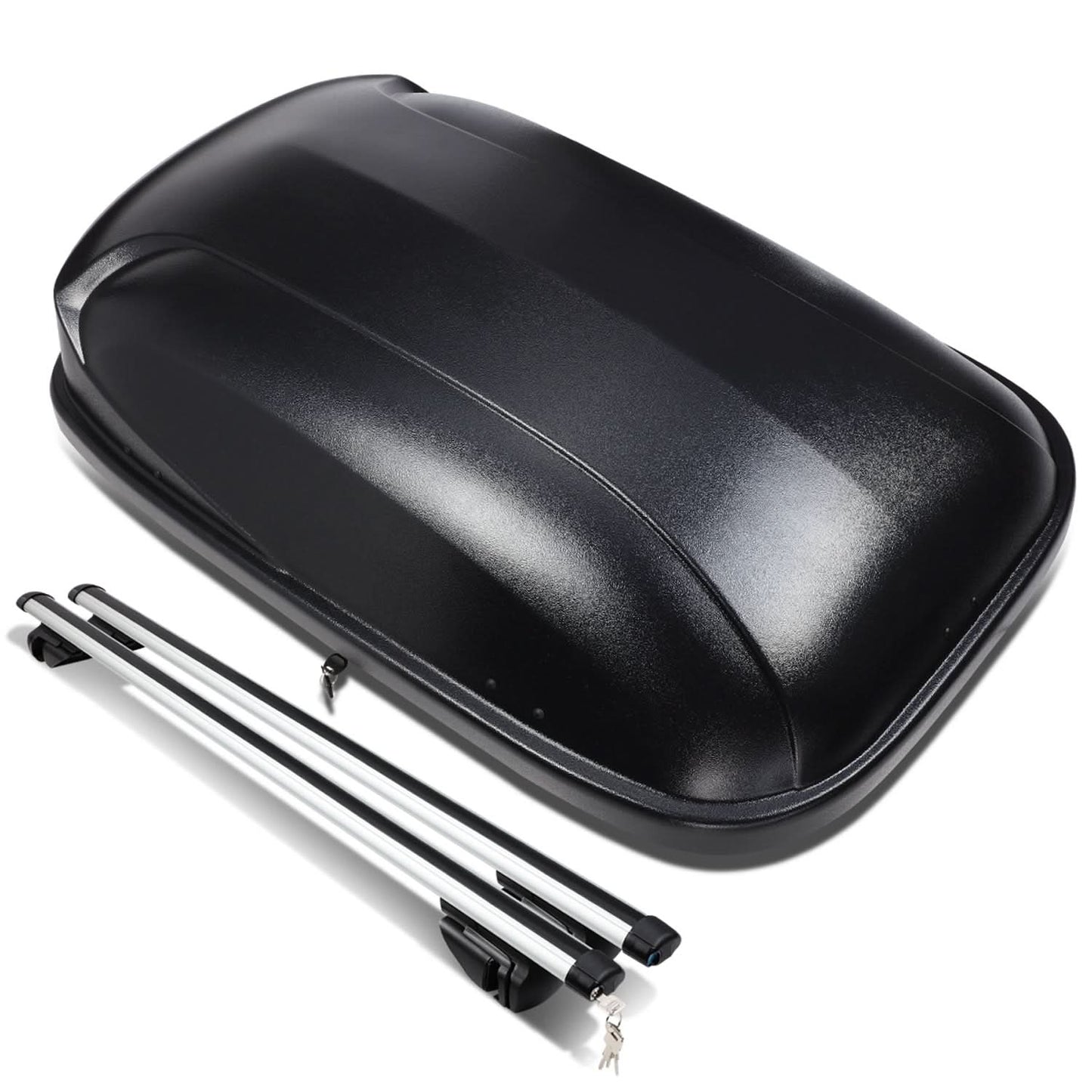 Universal Roof Rack Cross Bars + Cargo Box Set - 120CM Black