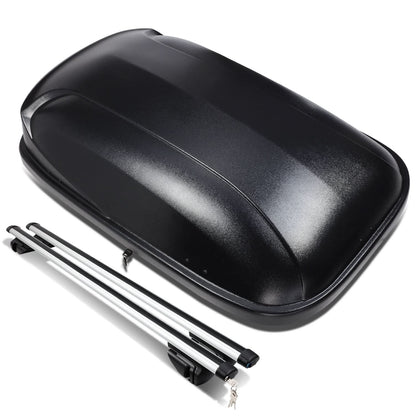 Universal Roof Rack Cross Bars + Cargo Box Set - 120CM Black