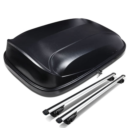 Universal Roof Rack Cross Bars + Cargo Box Set - 120CM Black