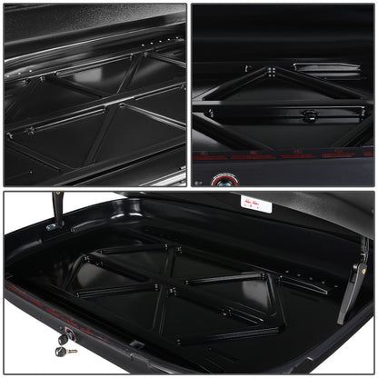Universal Roof Rack Cross Bars + Cargo Box Set - 120CM Black