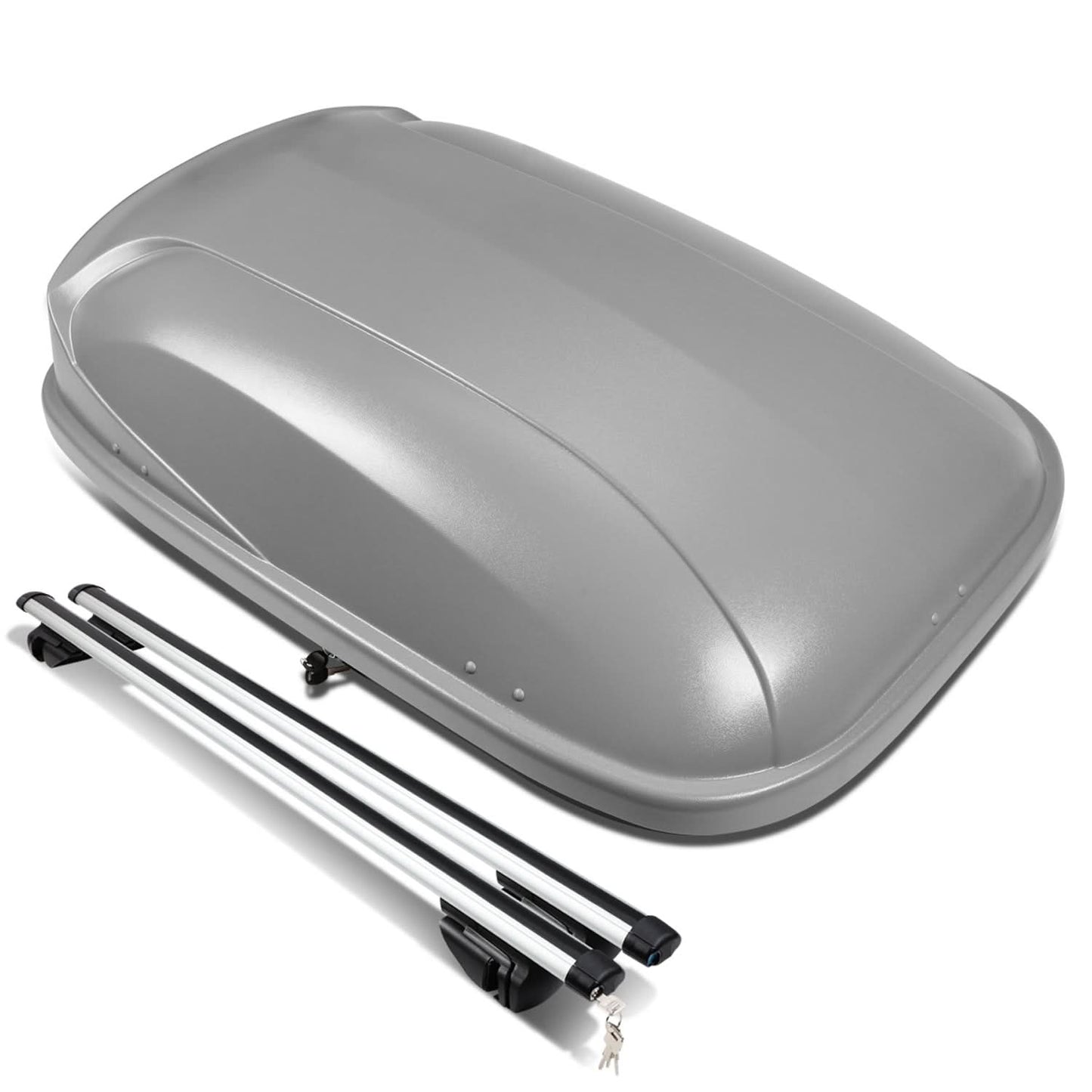 Universal Roof Rack Cross Bars + Cargo Box 120CM Gray