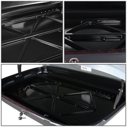 Universal Roof Rack Cross Bars + Cargo Box 120CM Gray