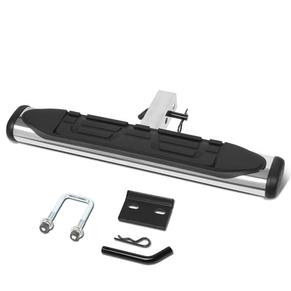 Universal Trailer Hitch Step Bar 26" x 4" Silver - Fits 2" Receivers