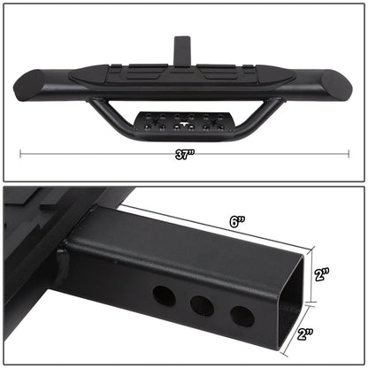 Universal Trailer Hitch Step Bar 36.5" Black 2" Receiver Mount