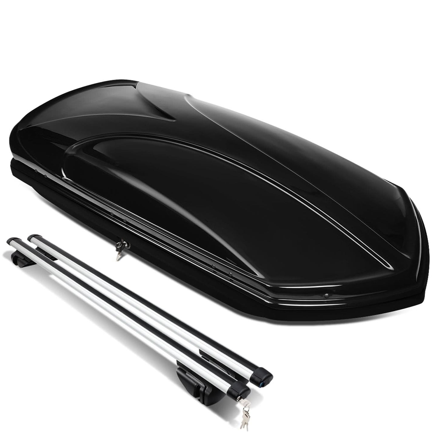 Universal Roof Rack Cross Bars + Cargo Box 135CM Black