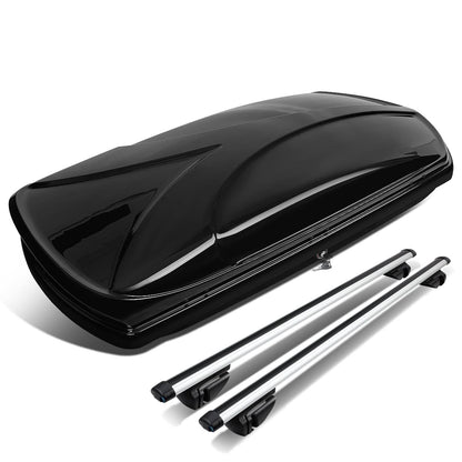Universal Roof Rack Cross Bars + Cargo Box 135CM Black
