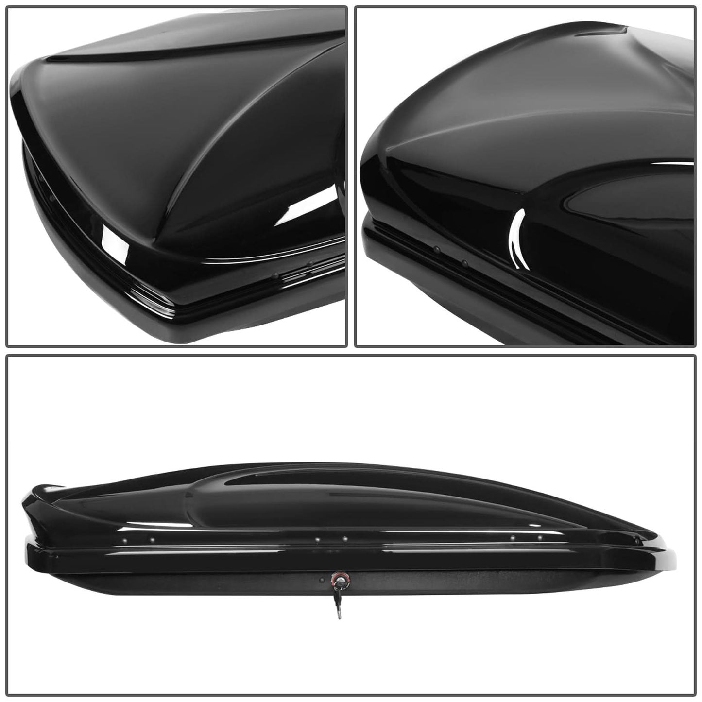 Universal Roof Rack Cross Bars + Cargo Box 135CM Black