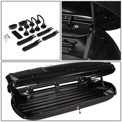 Universal Roof Rack Cross Bars + Cargo Box 135CM Black
