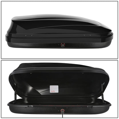 Universal Roof Rack Cargo Box 330L 133cm - Glossy Black