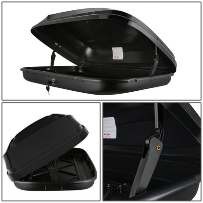 Universal Roof Rack Cargo Box 330L 133cm - Glossy Black