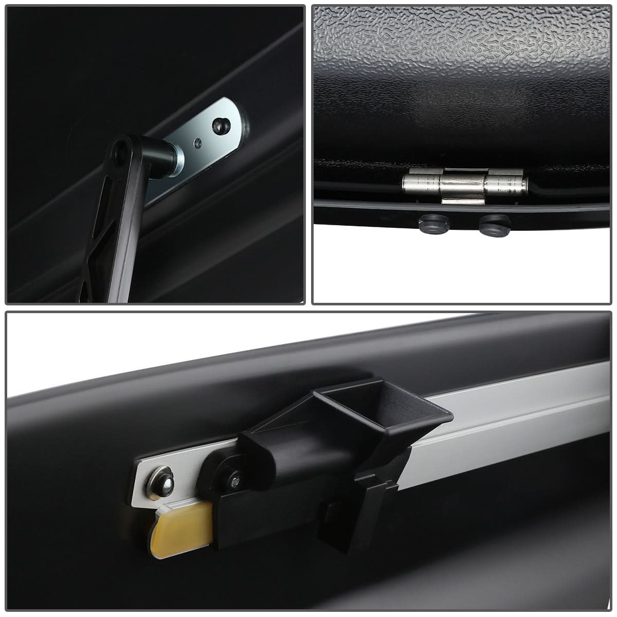 Universal Roof Rack Cargo Box 330L 133cm - Glossy Black