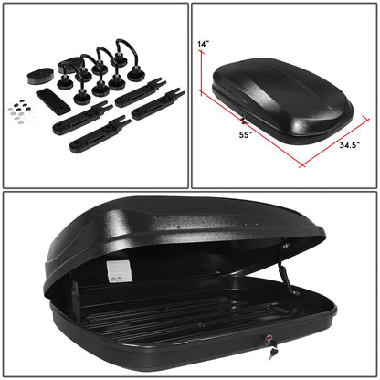 Universal Roof Rack Cargo Box - 139cm 360L 110lbs Capacity
