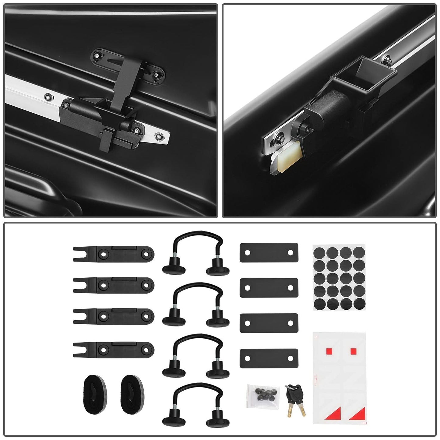 Universal 420L Roof Box - 72 Inch Length Glossy Black